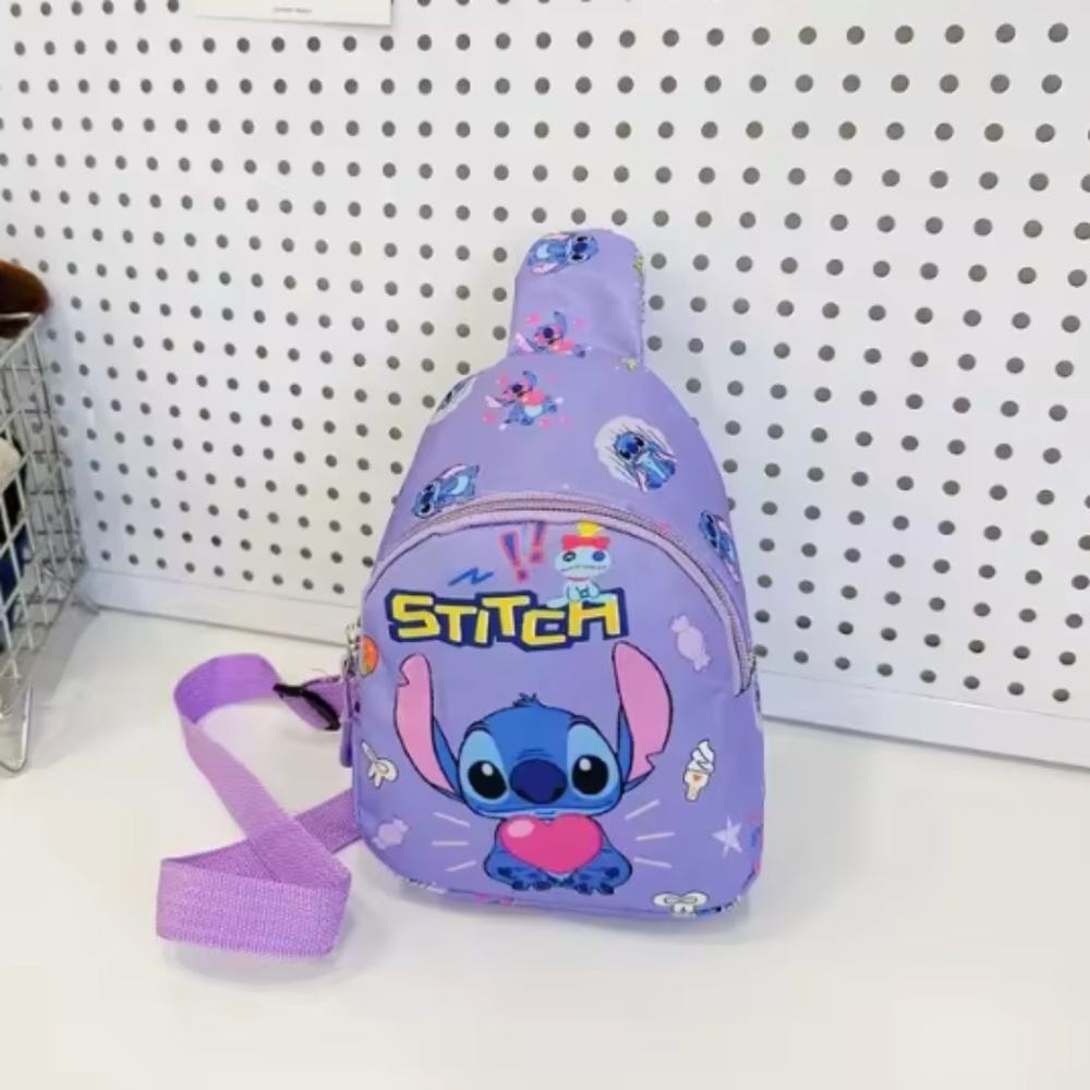 Stitch Sling Crossbody Bag-Purple